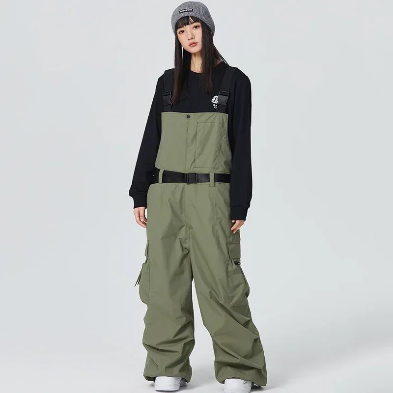 Winter Warm Windproof Skiing Pants Man Snowboard Clothing Woman New Snow Cargo Pants Loose Hip-hop Overalls Alpine Sport Trouser