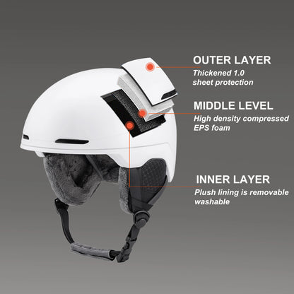 Seeker Winter Ski Helmet One-piece Adult Children Universal Snow Helmet Skating Ski Snowboard Outdoor Sports Safety Helmets