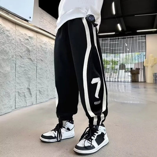 New Boy Cargo Pants Children Casual Cotton Sweatpants Three-dimensional High Visibility High Street Sports Pants Kids Clothes