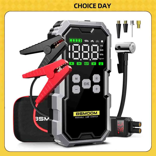 12V Portable Jump Starter 6000A High Power Automobile Emergency Starting Device 21800mAh Auto Power Bank Emergency Lighting