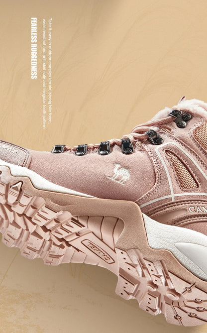 GOLDEN CAMEL Waterproof Hiking Shoes Military Hiking Boots High Top Trekking Shoes for Women 2024 Autumn Non-slip Wear-resistant