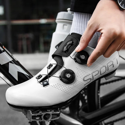 2025 Cycling Sneaker Mtb with Cleats Men Carbon Sports Speed Bike Shoes Women Mountain Racing Flat SPD Road Cycling Footwear