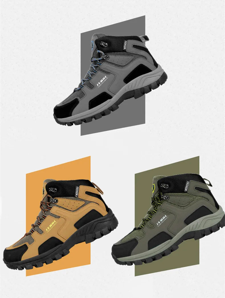 Couple Hiking Shoes Men Mountain Climbing Trekking Boots Women  Non-slip Outdoor Work Ankle Boot