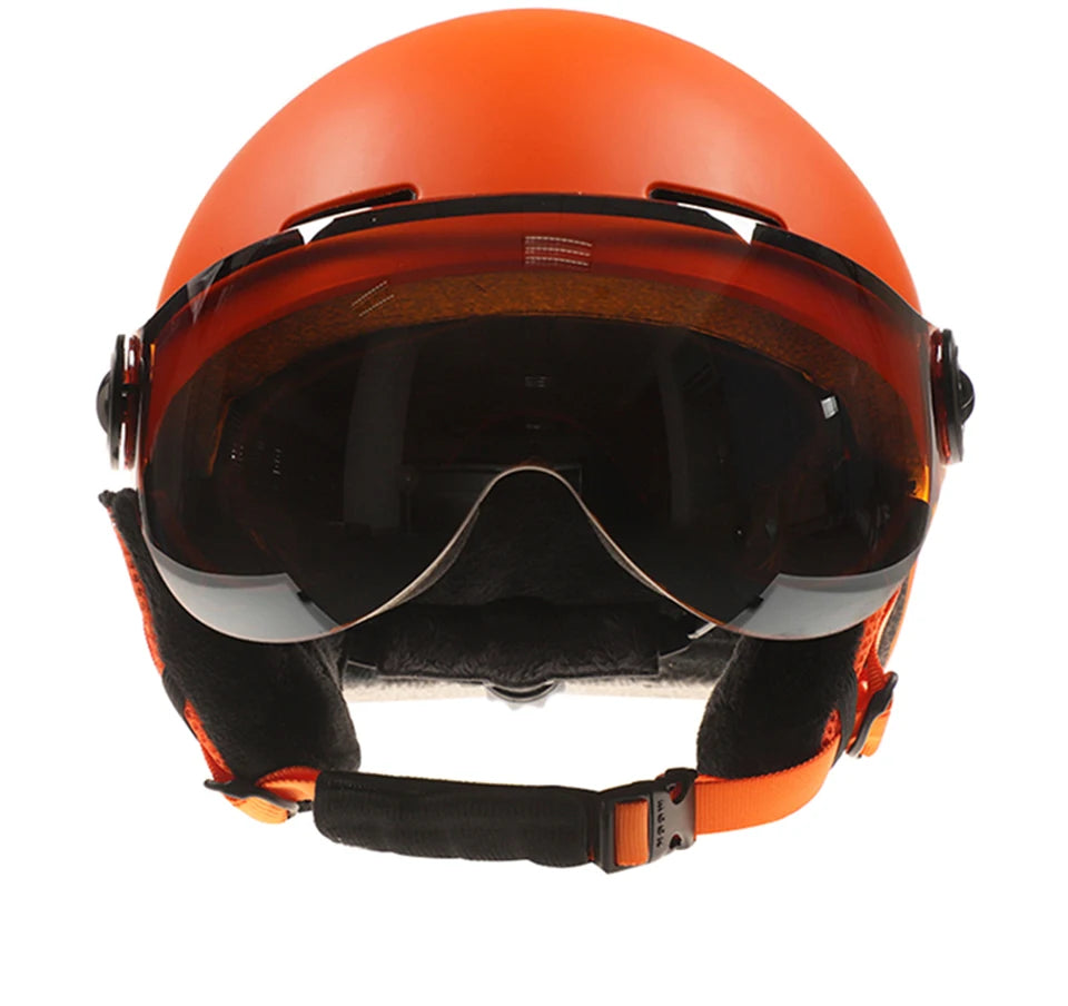 LOCLE Upgrade Skiing Helmet Men Women Children Ultralight Snowboard Skateboard Motorcycle Snowmobile Ski Helmet Visor Goggles
