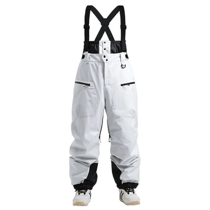 New Men Skiing Pants Winter Thickening Warm Ski Overalls Windproof Snowboard Trousers Outdoor Loose Snow Clothes Waterproof Pant
