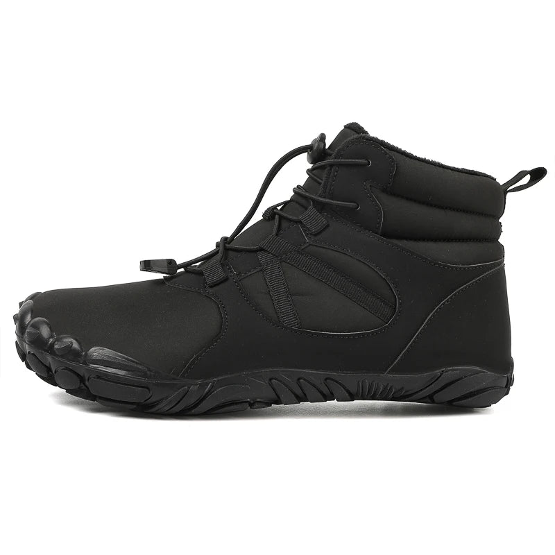 Men's Ski Shoes Snow Boots High Top Outdoor Hiking Cotton Shoes Waterproof Warm Non-slip Wear-resistant Work Boots Size 36-47