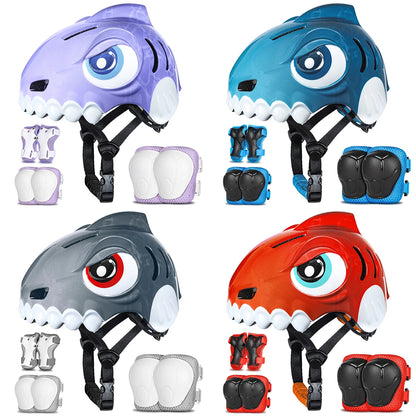 FUNWICT Kids Bicycle Helmet Children Sports Safety Protection Knee Elbow Pad Sets Balance Bike Roller Skating Cycling Helmets