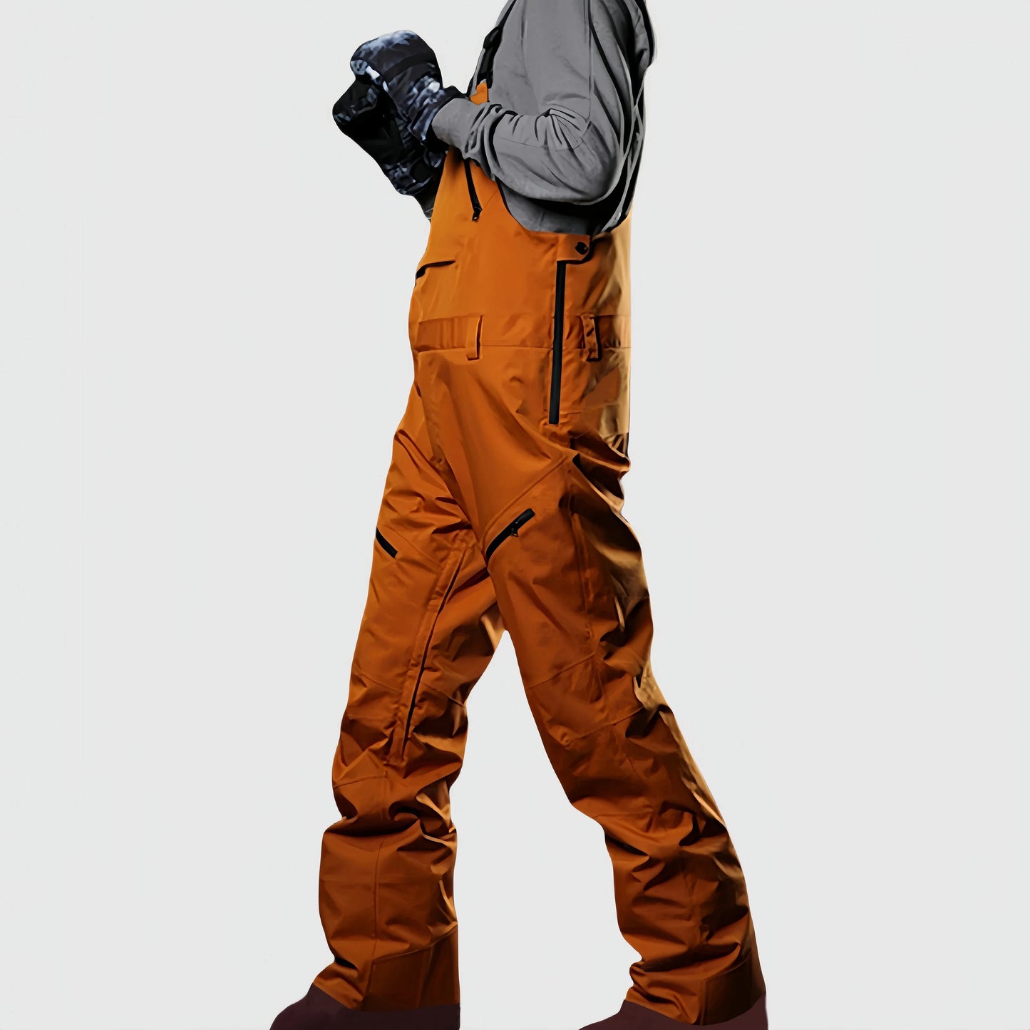 Waterproof Snowboard Sport Pants Winter New Skiing Trousers Men Loose Ski Overalls Outdoor Windproof Snow Strap Pants Clothing