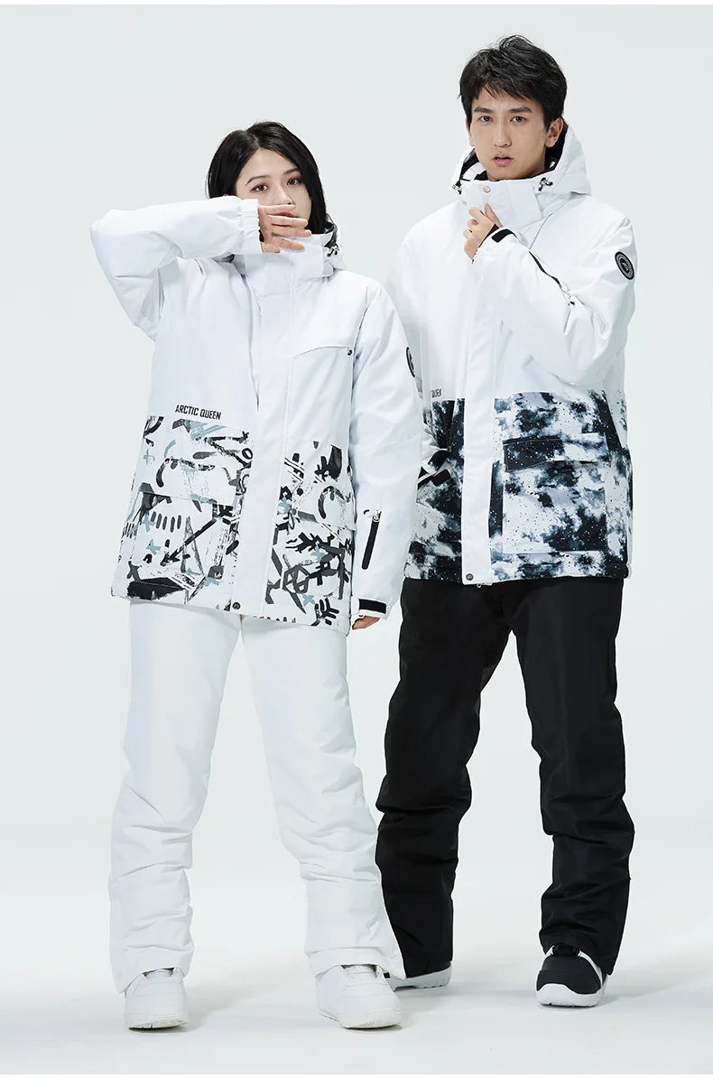 Outdoor Sports Ski Jackets for Man Women Thicken Windproof Waterproof Winter Snow Coats Snowboarding Warm Breathable Jackets