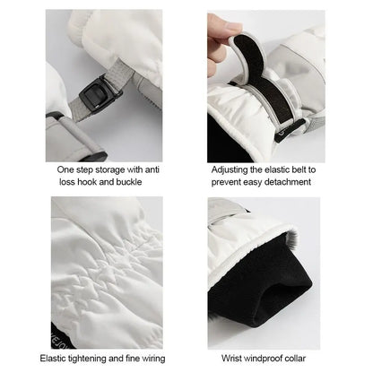 Winter Snowboard Ski Gloves Non-slip Touch Screen Waterproof Motorcycle Cycling Plush Warm Riding Gloves High-quality