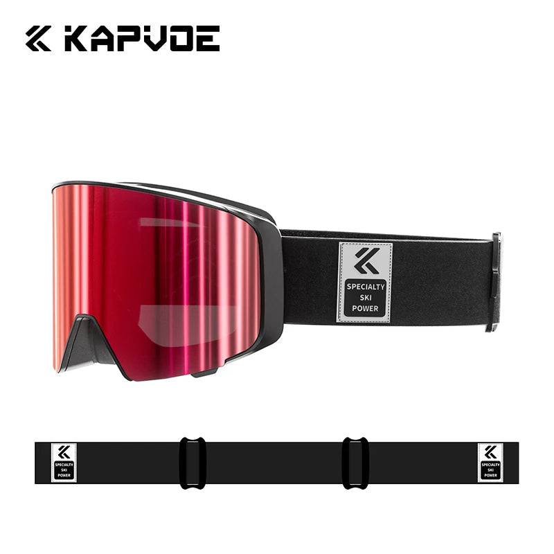 Kapvoe Photochromic Snow Goggles Men Ski Goggles Snowboard Anti-Fog Mask for Women UV400 Protection Glasses Snowmobile Winter
