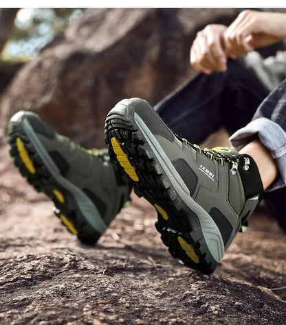 Couple Hiking Shoes Men Mountain Climbing Trekking Boots Women  Non-slip Outdoor Work Ankle Boot