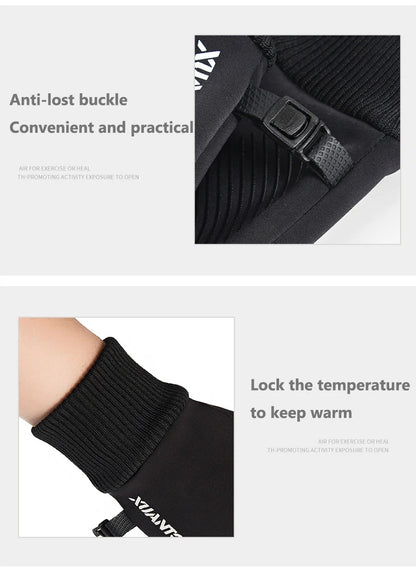 Winter Waterproof Touchscreen Gloves for Men Women Windproof Non-Slip Warm Cycling Motorcycle Ski Driving Sports Fishing Gloves