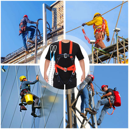 Safety Harness with 2M Safety Rope Belt Carabiner Outdoor Climbing Harness