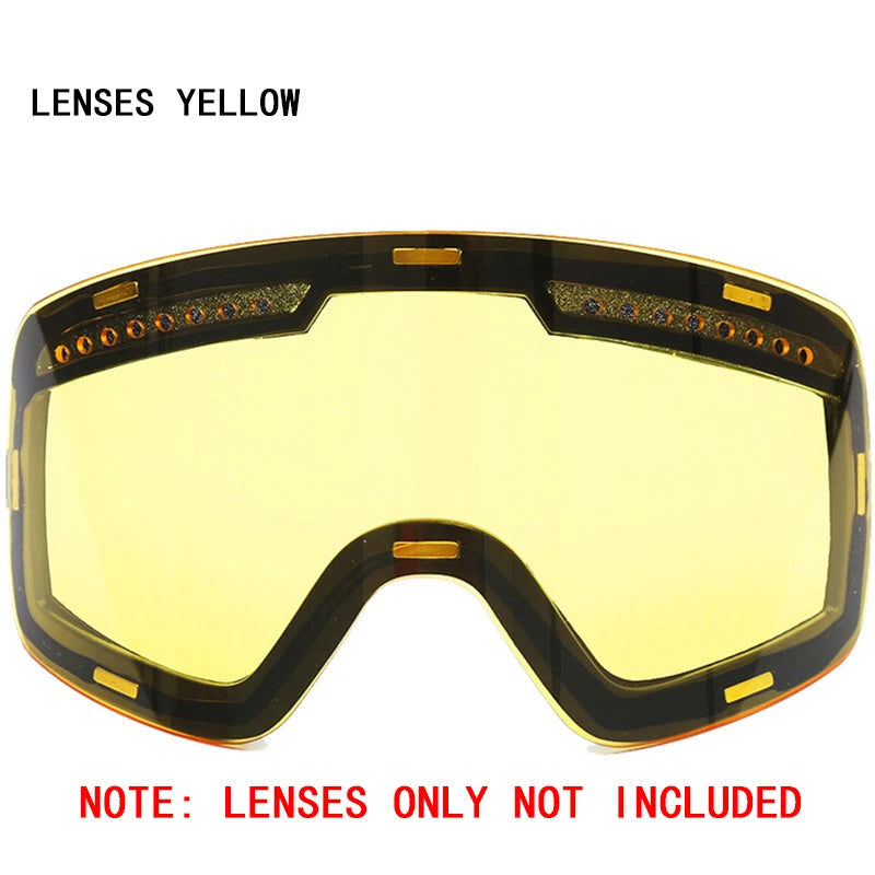 Magnetic Ski Goggles Lens Double Layer Skiing Anti-fog UV400 Snowboard Goggles Men Women Ski Glasses Eyewear