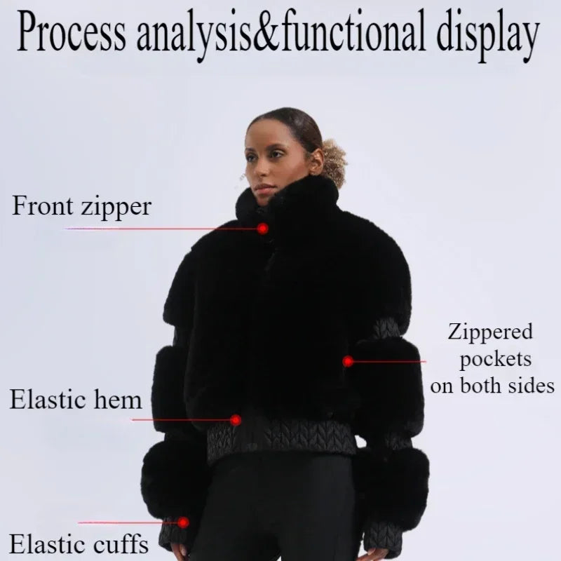 Skiing Hoodie Coats Winter Windproof Slim Ski Jacket Women Warm Thickened Snowboard Clothes Mountain Outdoor Sports Snow Jackets