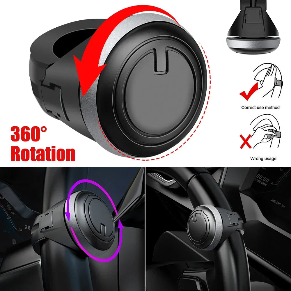 Universal Car Steering Wheel Booster Ball Labor Saving Turning Spinner Knob Bearing Power Handle Holder Automotive Accessories