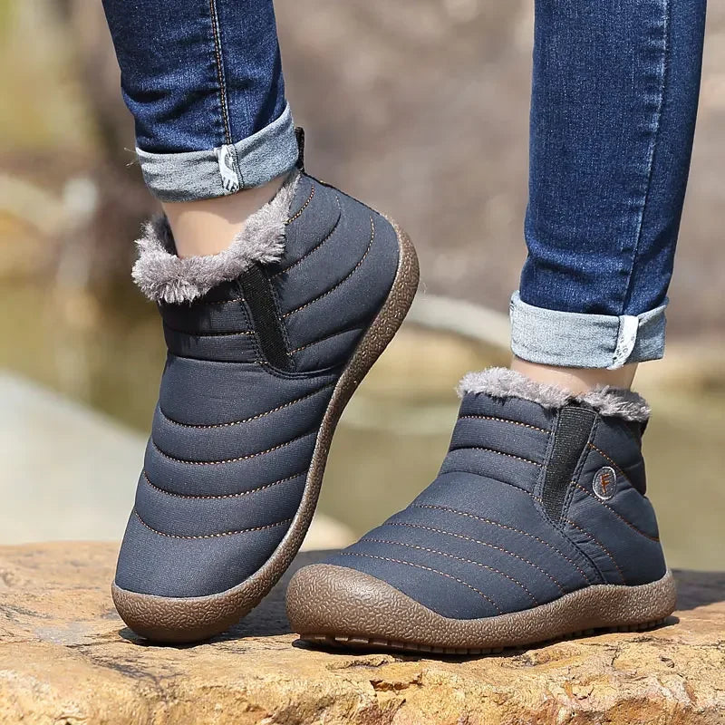 Men Winter Shoes Solid 3 Colors Men's Snow Boots Plush Inside Bottom Keep Warm Waterproof Ski Boots Plus Size 36 - 48