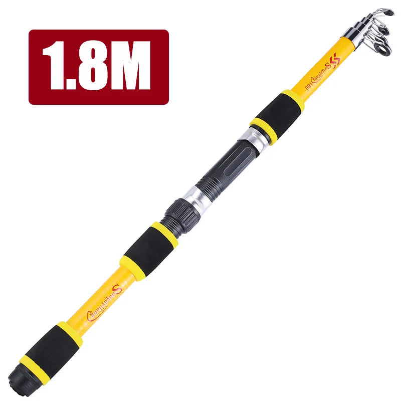 Sougayilang 1.8M Spinning Fishing Rod M Power Children Fishing Rod Telescopic Rock Fishing Rod Carp Feeder Rod Surf Beginner Rod