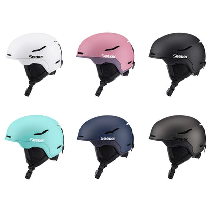 Seeker Winter Ski Helmet One-piece Adult Children Universal Snow Helmet Skating Ski Snowboard Outdoor Sports Safety Helmets