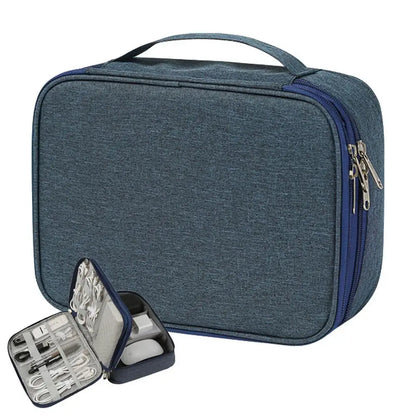 Electronics Organizer Travel Case Compact Waterproof Electronics Organizer Case Travel Essentials Cable Storage Bag For Mini