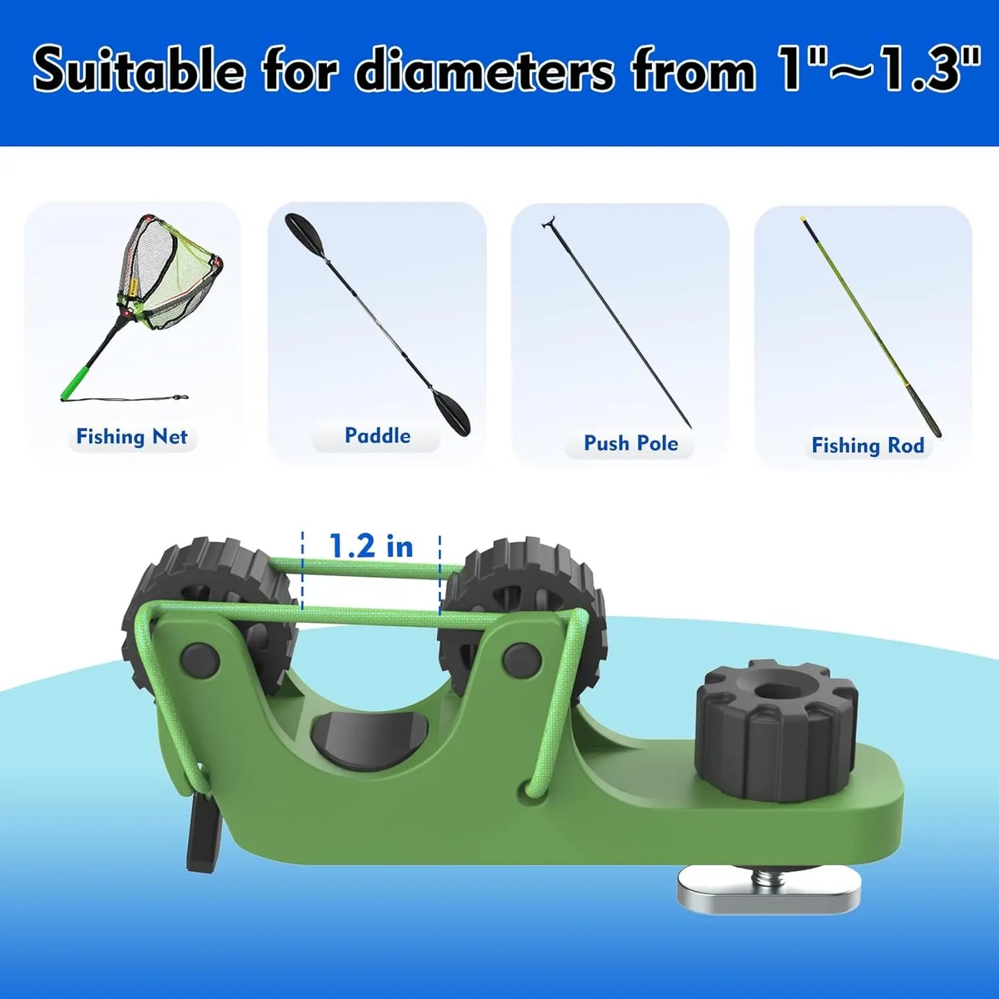 2 PCS Extend Kayak Paddle Holder Kayak Track Mount Accessories for Holding Standard Paddle Kayak Oar Holder Kayak Rail Fishing