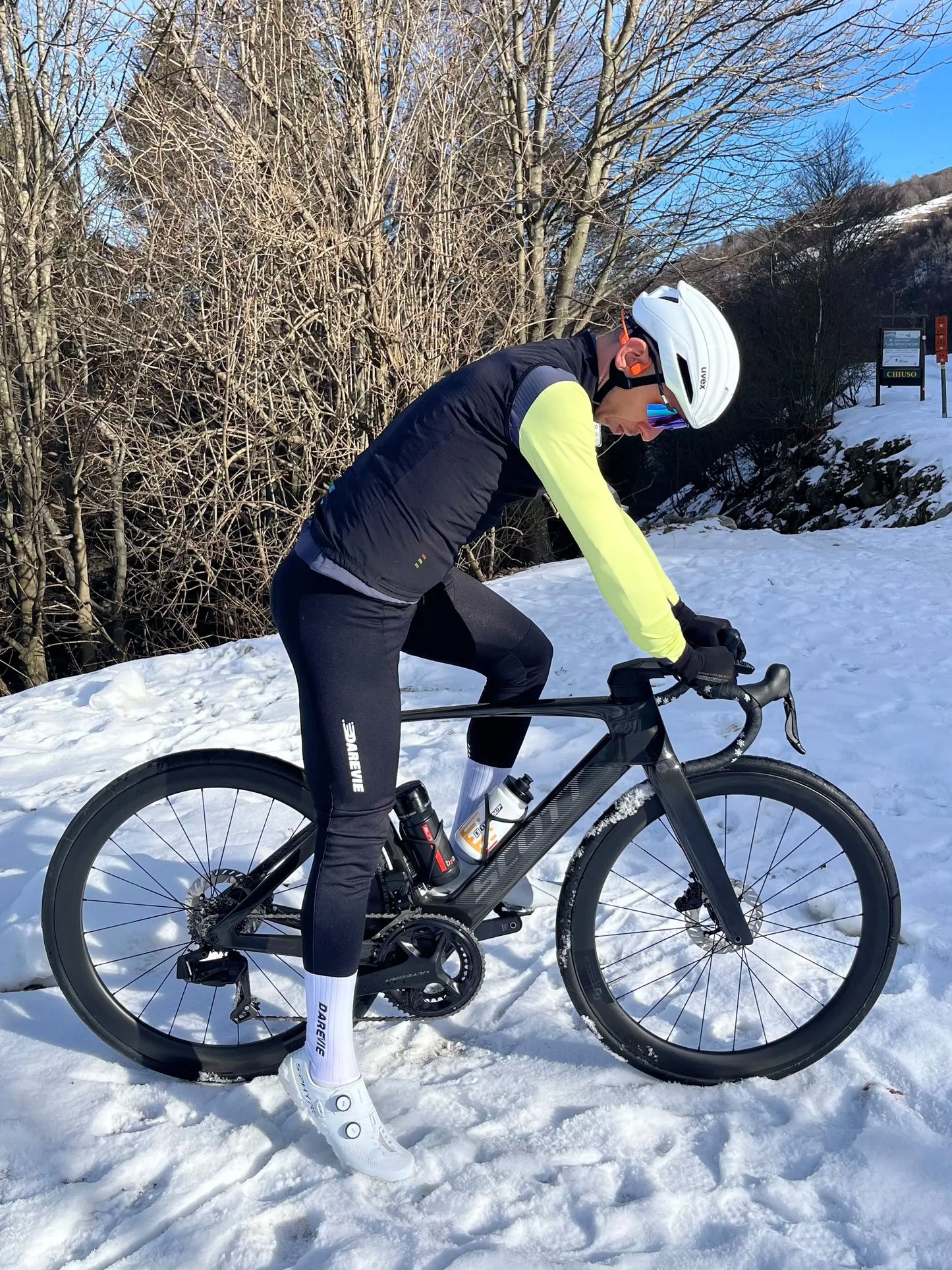 DAREVIE Cycling Men's Jacket WindProof Fleece Pro Cycling Jackets Longsleeve Warm Soft Brushed Pro Breathable Bicycle Clothing