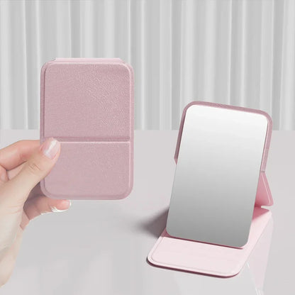Portable Handheld Mini Makeup Mirror, Dormitory Tabletop And Office Use, Adjustable And Portable Folding Mirror