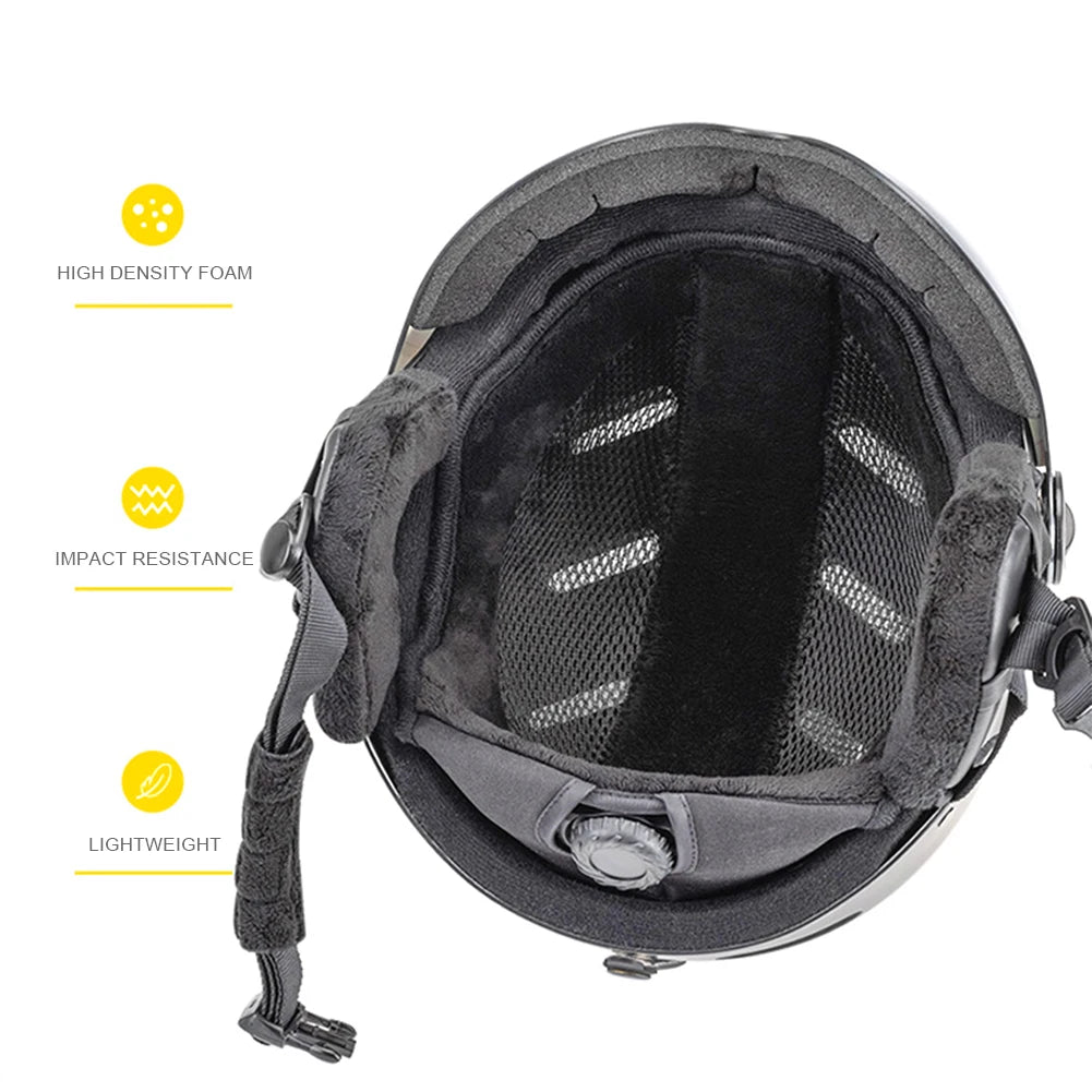 Skiing Helmet Snowboard Helmet With Detachable Glasses Winter Outdoor Sports Ski Helmet Safety Skateboard Skiing Snowboard Snow