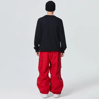 Winter Man Snow Pants 2025 New Women Waterproof Ski Overalls Loose Couple Skiing Pants Outdoor Sport Pro Warm Windproof Trousers