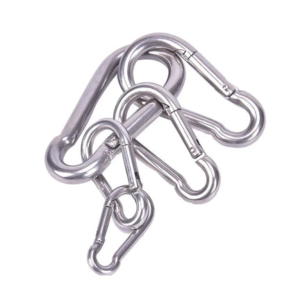 304 Stainless Steel M4 M5 M6 M7 M8 Multifunctional Spring Snap Carabiner Quick Link Lock Ring Hook