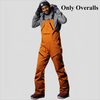 Waterproof Snowboard Sport Pants Winter New Skiing Trousers Men Loose Ski Overalls Outdoor Windproof Snow Strap Pants Clothing