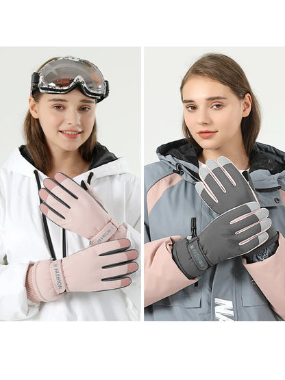 1 Pair Ski Gloves Waterproof aAnd Windproof - Thickened Warm Snow Gloves, Snowboard  Touch Screen Cycling WinterGloves