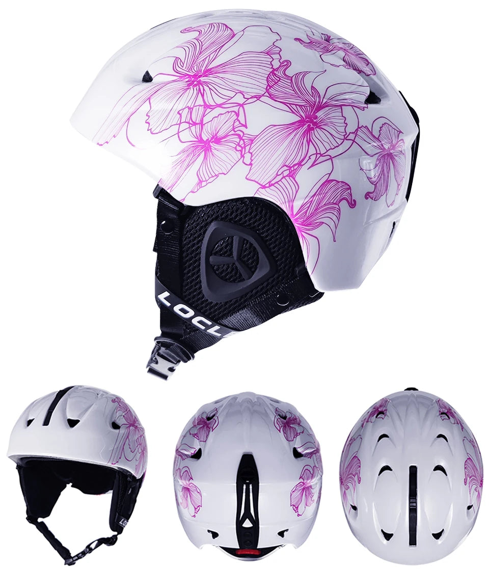 LOCLE Men Skiing Helmet Children Women Ultralight Extreme Sports Skateboard Snowboard Helmet Snowmobile Motorcycle Helmet