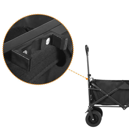 Collapsible Folding Utility Beach Cart Wagon Heavy Duty Large Capacity Fold Wagon Ourdoor Trolley Portable Garden Camping Cart