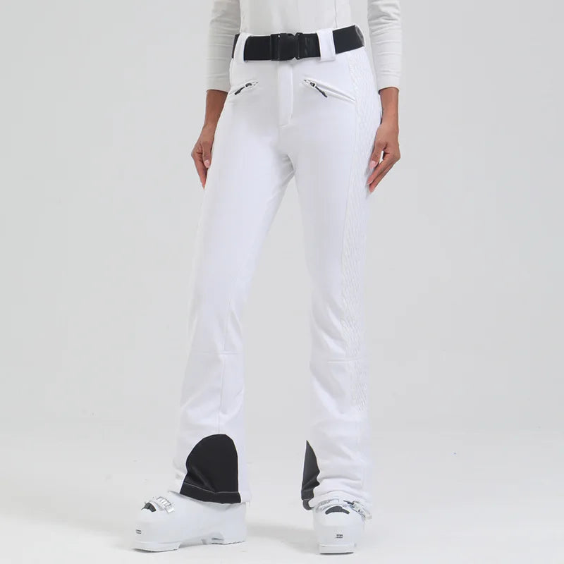 Female Slim Skiing Pants Outdoor Windproof Warm Snow Trousers New Elasticity Women Snowboard Clothes Winter Waterproof Britches