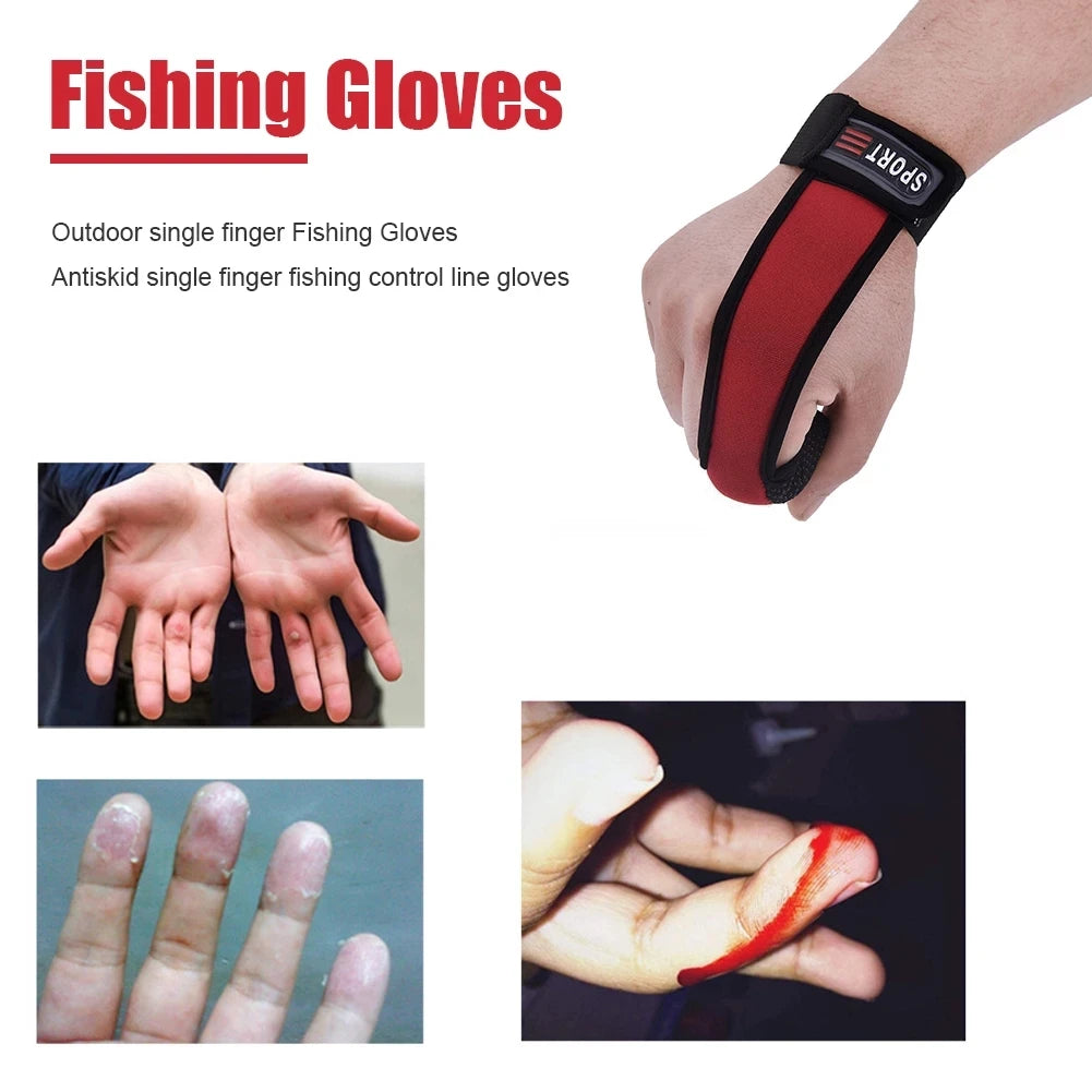 Fishing Gloves 1 Fingers Protector Breathable Anti-Slip Anti-Cut Fishing Gloves Carp Outdoor Fishing Tackle Accessories Supplies