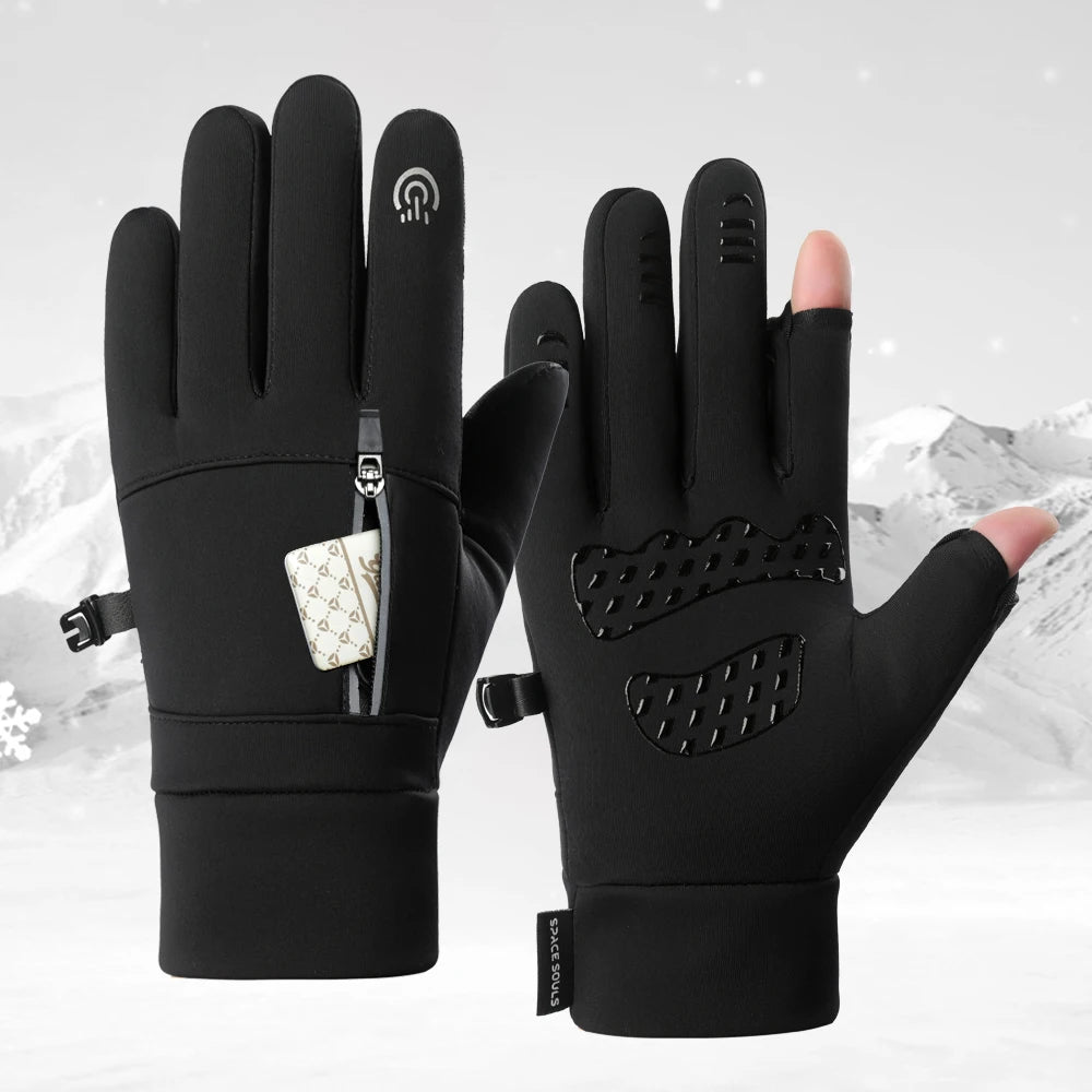 Unisex Winter Touchscreen Gloves Windproof Warm Skiing Outdoor Sports Cycling Fishing Running Snowboarding Anti-Freeze Gloves