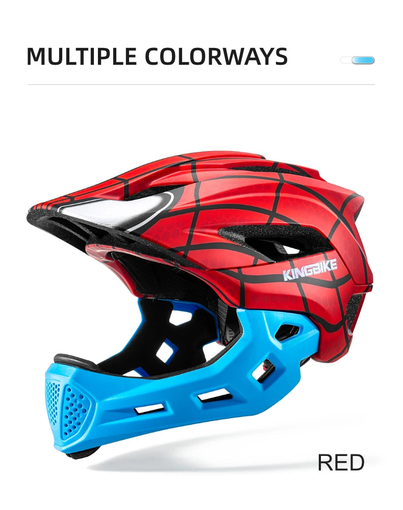 BATFOX Kids Full Face bike helmet Detachable Downhill Children Cycling Motorcycle Skateboard Sports Racing Racing Bicycle helmet