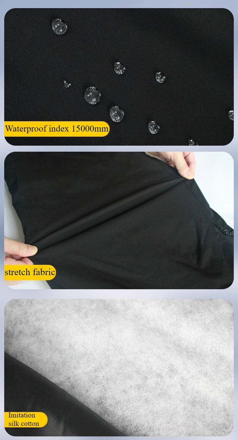 New Unisex Ski Pants Women Windproof Waterproof Snow Strides Warm Breathable Thickened Winter Outdoor Snowboarding Trousers