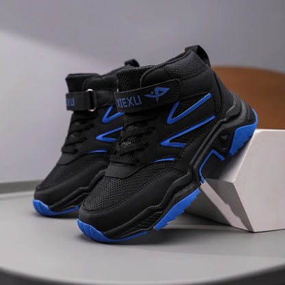 Boys' boots, children's sports shoes, autumn and winter outdoor hiking shoes, high-quality ankle boots for middle-aged and young