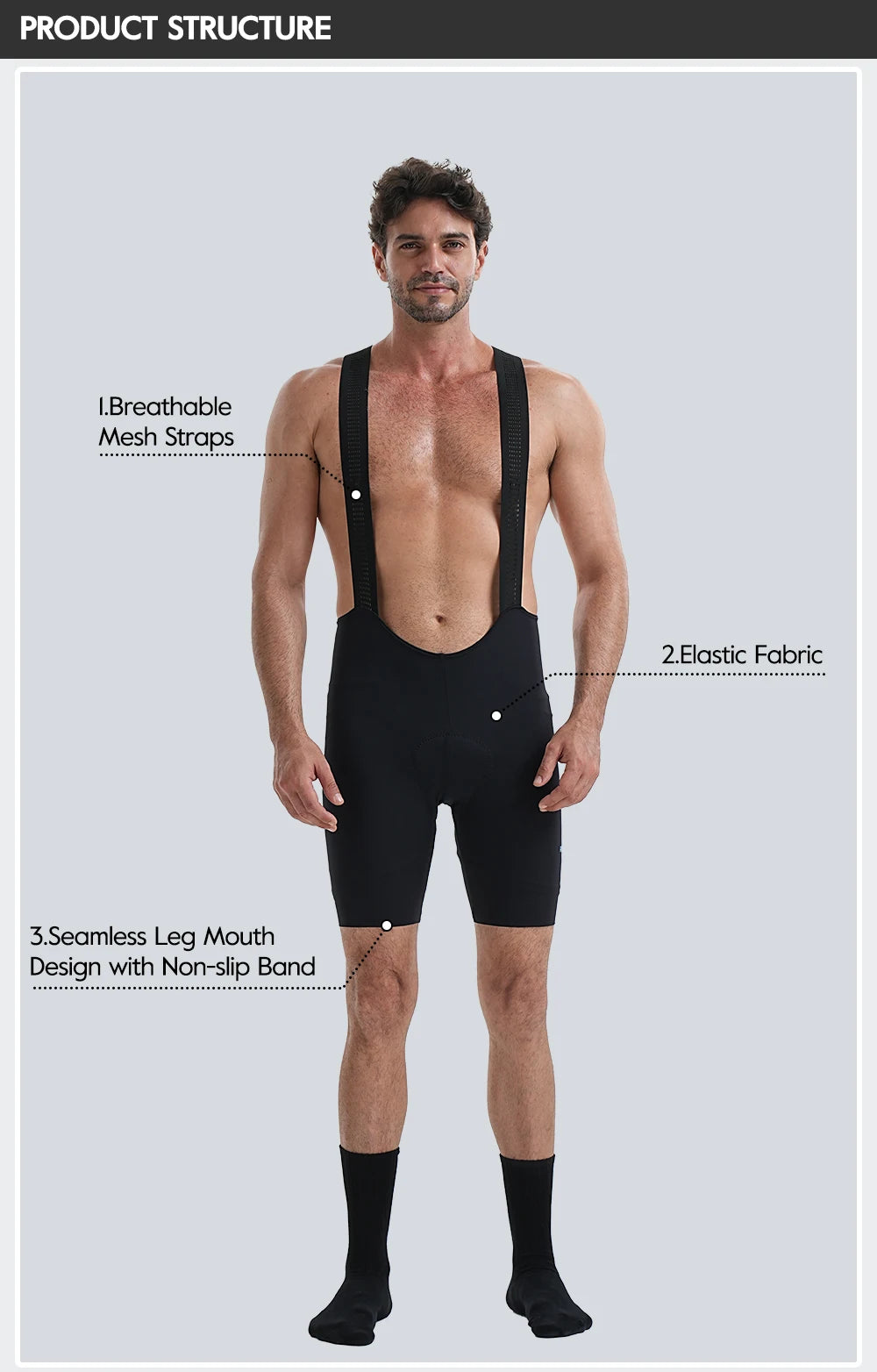 Men's Cycling Bib Shorts Seamless Outdoor Wear Bike Ride 7 Hours Padded Pro Team Riding Bib Tights Breathable MTB Cycling Shorts