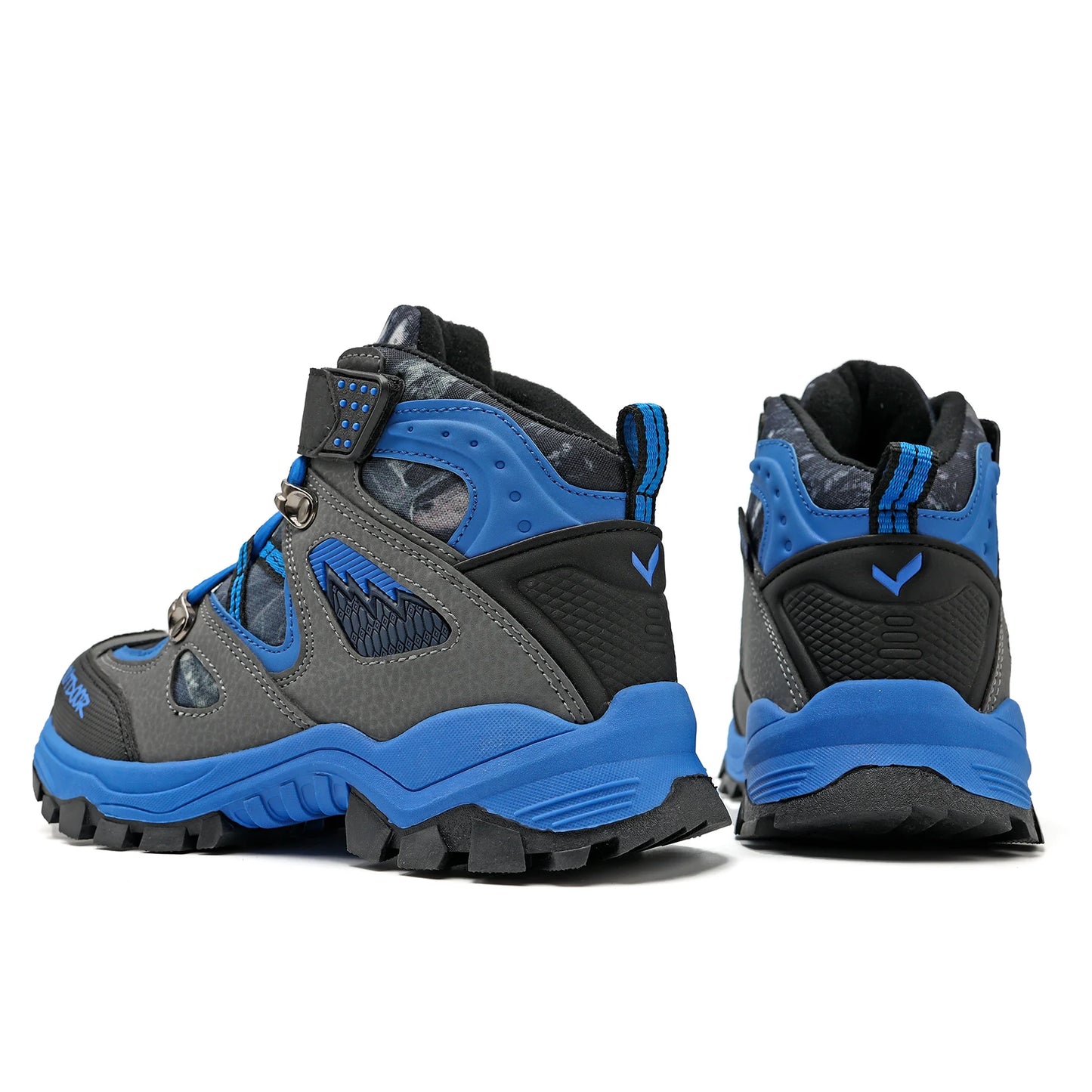 Kids Hiking Boots Boys Girls Outdoor Walking Climbing Sneaker Comfortable Snow Shoes Hiker Boot Antiskid Steel Buckle Sole