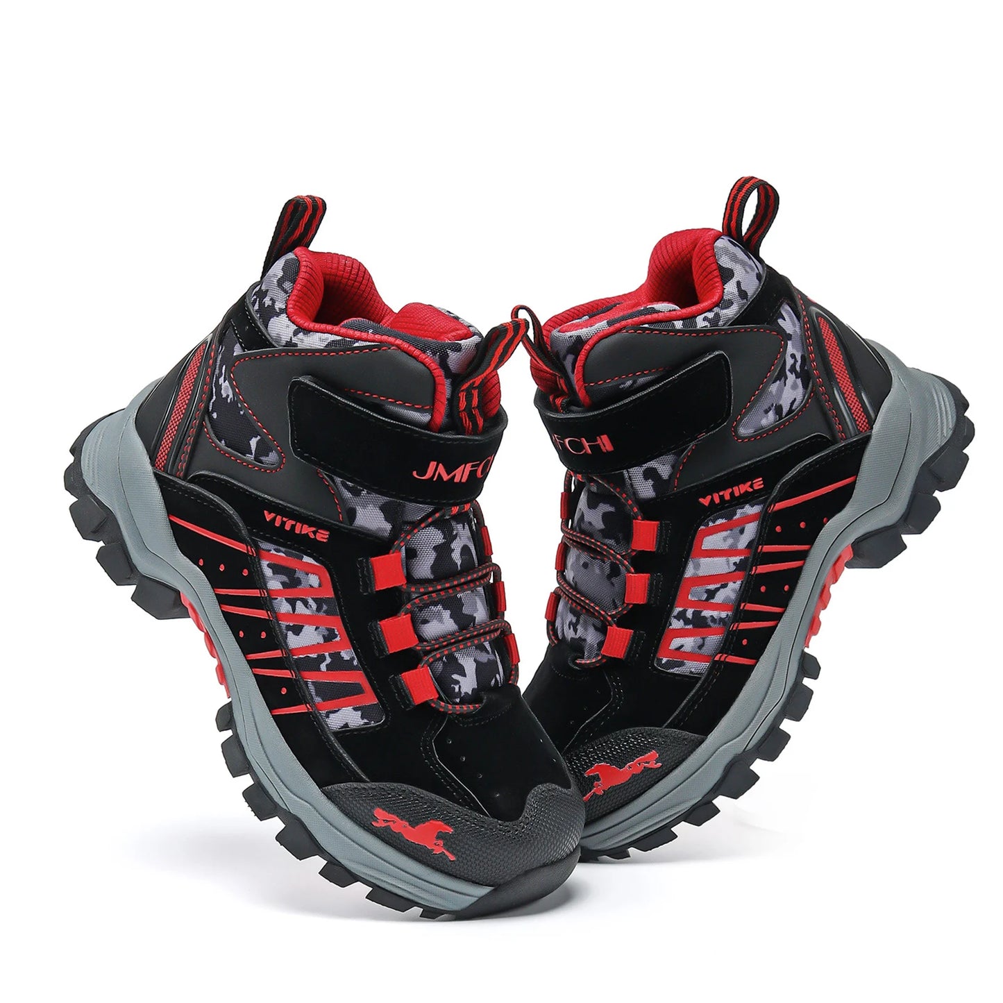 Kids Hiking Boots Boys Girls Outdoor Walking Climbing Sneaker Comfortable Snow Shoes Hiker Boot Antiskid Steel Buckle Sole