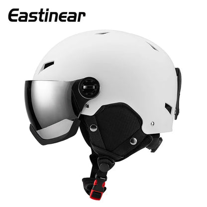 New Adult Protective Ski Helmet, Outdoor Sports Anti Fall Snow Helmet With Snow Goggles Single And Double Board Warm Ski Helmet