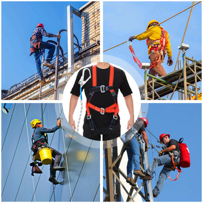 Safety Harness with 2M Safety Rope Belt Carabiner Outdoor Climbing Harness