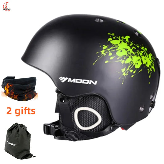 MOON Skiing Helmet Skiing Helmet Children Adult Ultralight Extreme Sports Skateboard Snowboard Helmet Snowmobile Motorcycle