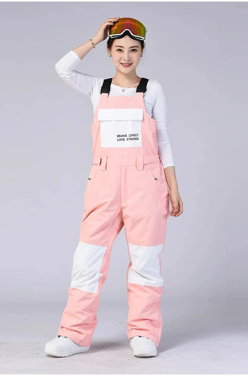 New Men and Women Winter Outdoor Ski Pants Windproof Waterproof Warm Breathable Snowboarding Pants Snow Sports Bibs Pants