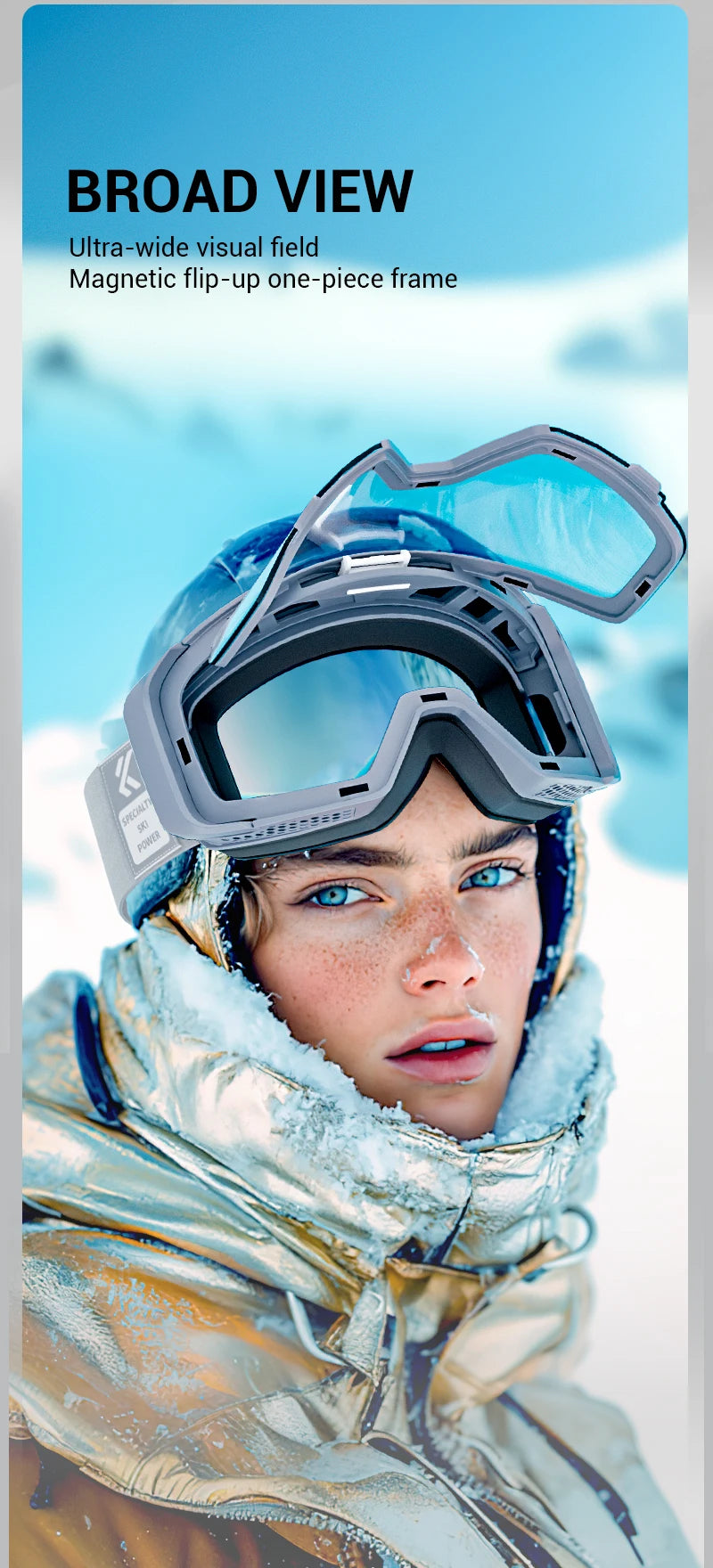 Kapvoe Photochromic Snow Goggles Men Ski Goggles Snowboard Anti-Fog Mask for Women UV400 Protection Glasses Snowmobile Winter