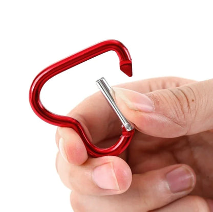Outdoor Carabiner Heart Shape Keychain Clip Aluminum Alloy Rings Climbing Clips Spring Snap Hook Carabiner Durable